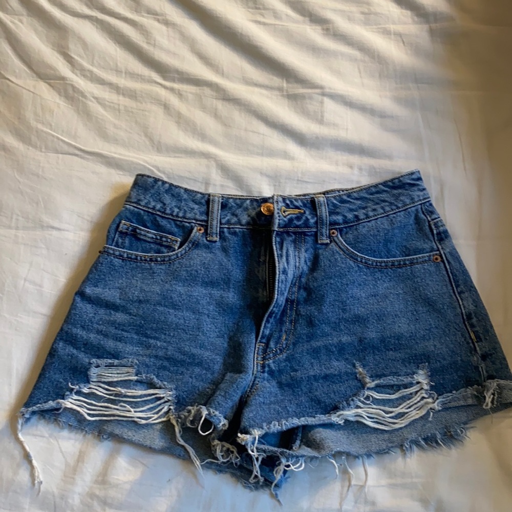 Blue jean shorts